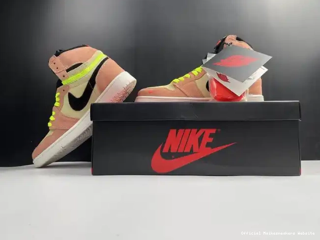 Official Maikesneakers Switch Peach 1 High Air CW6576-800 Jordan 0515